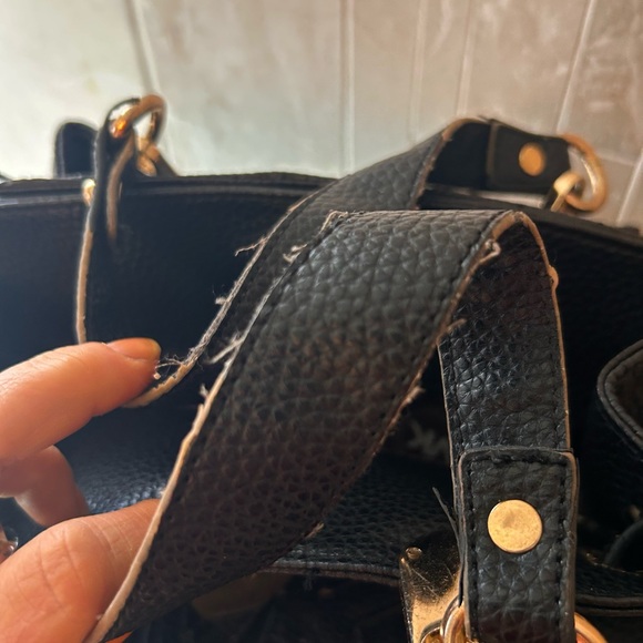 Michael Kors Black Leather Satchel with Gold Hardware - Picture 9 of 9